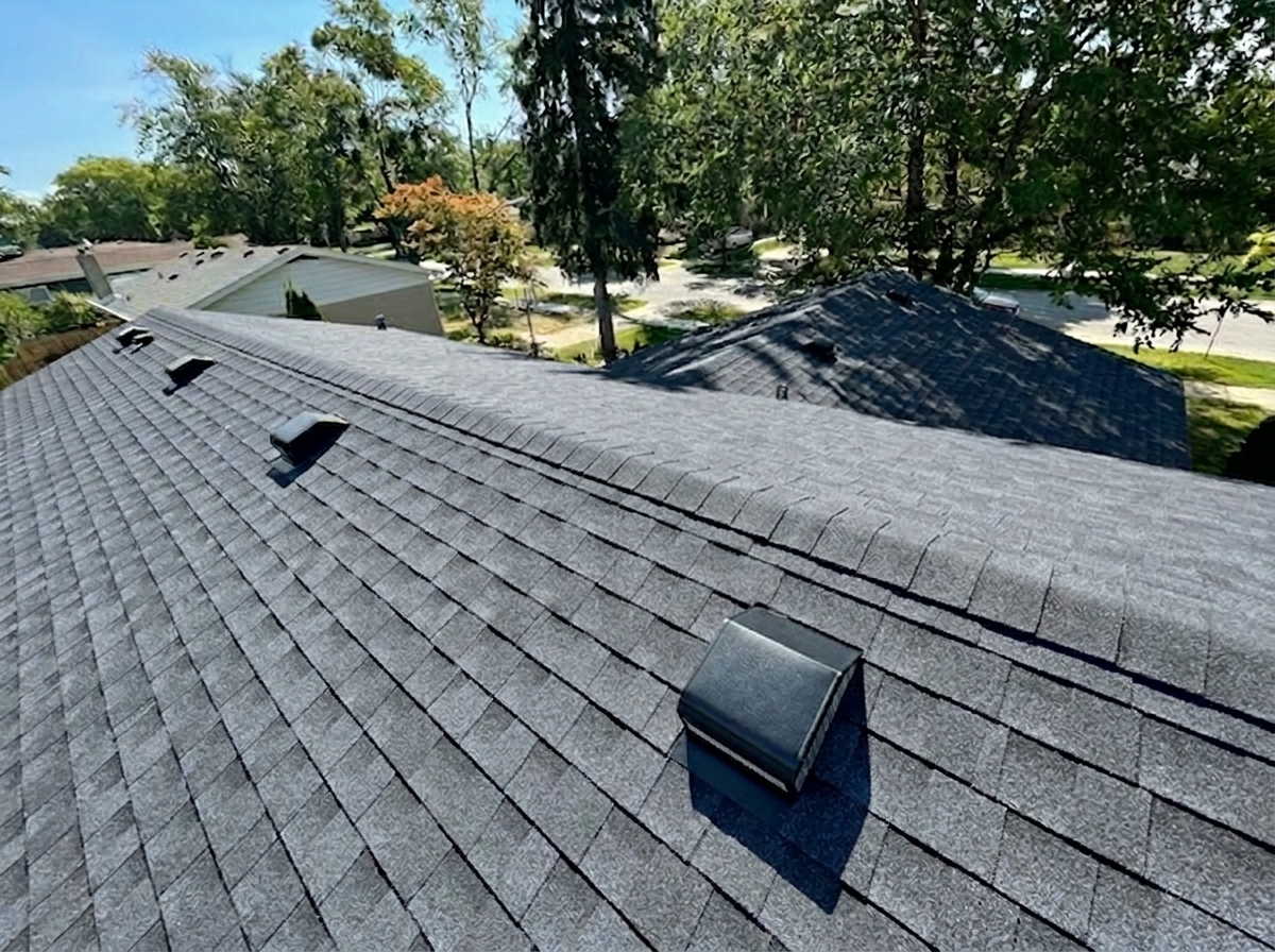 GAF Timberline HDZ architectural shingles in pewter gray