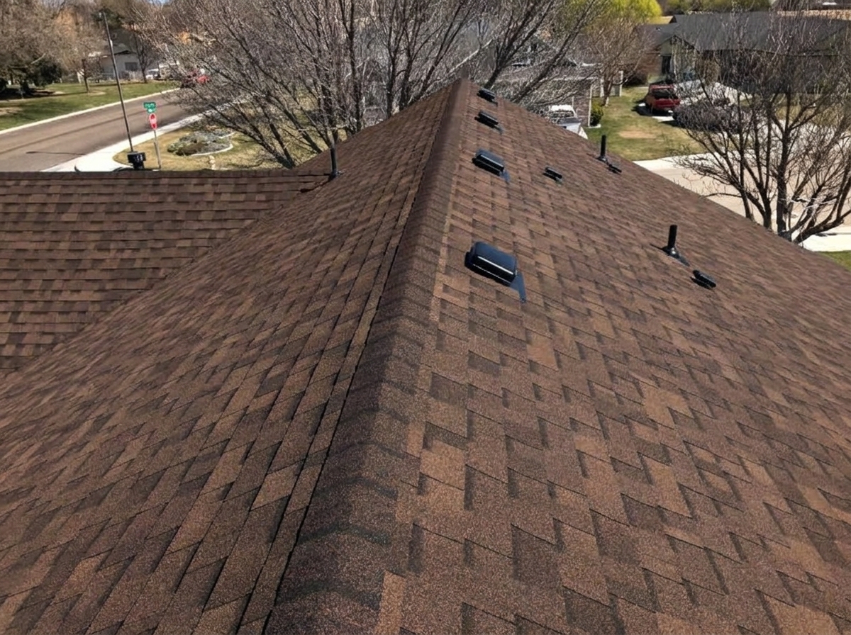 Freshly completed roofing project by Casa Mora Roofing in California